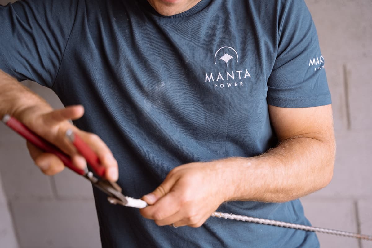 Manta Power team completing installation